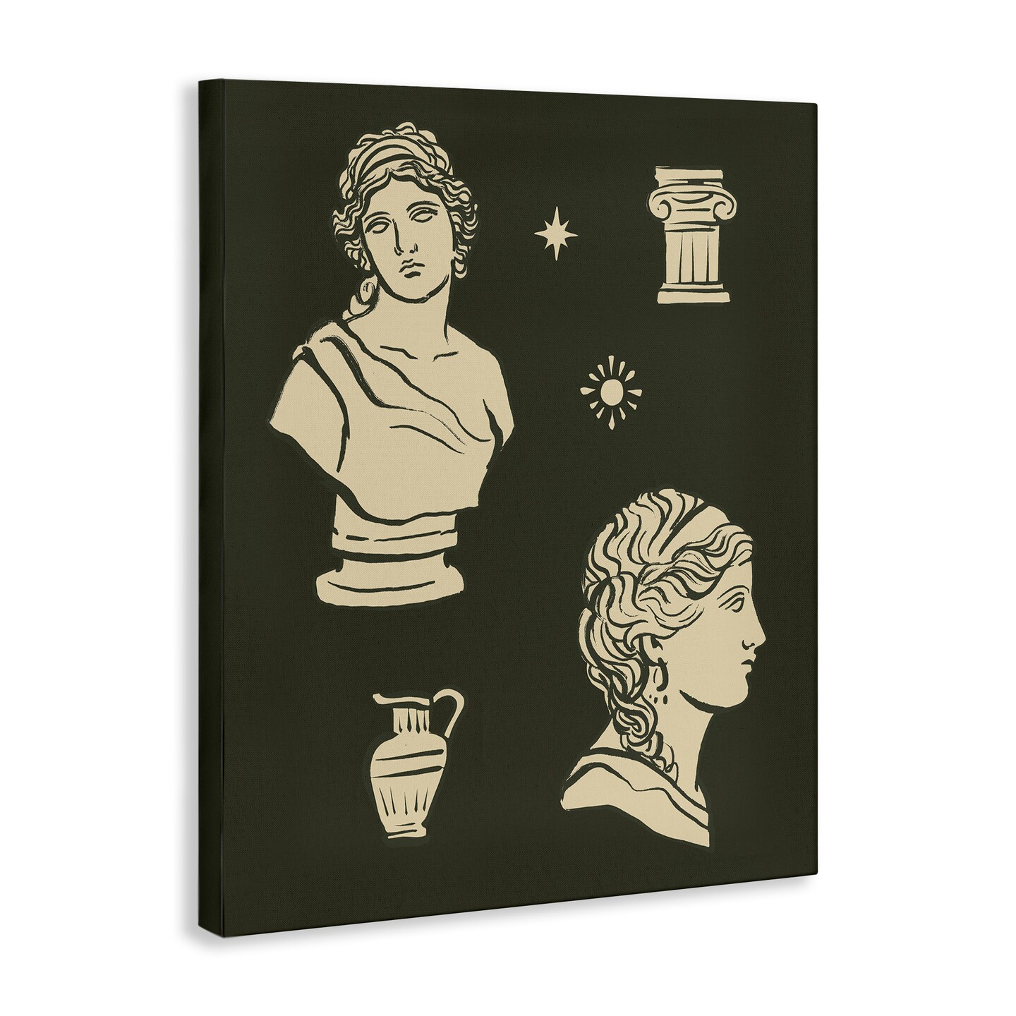 Stupell Industries Modern Dark Academia Statues Canvas By Victoria Barnes