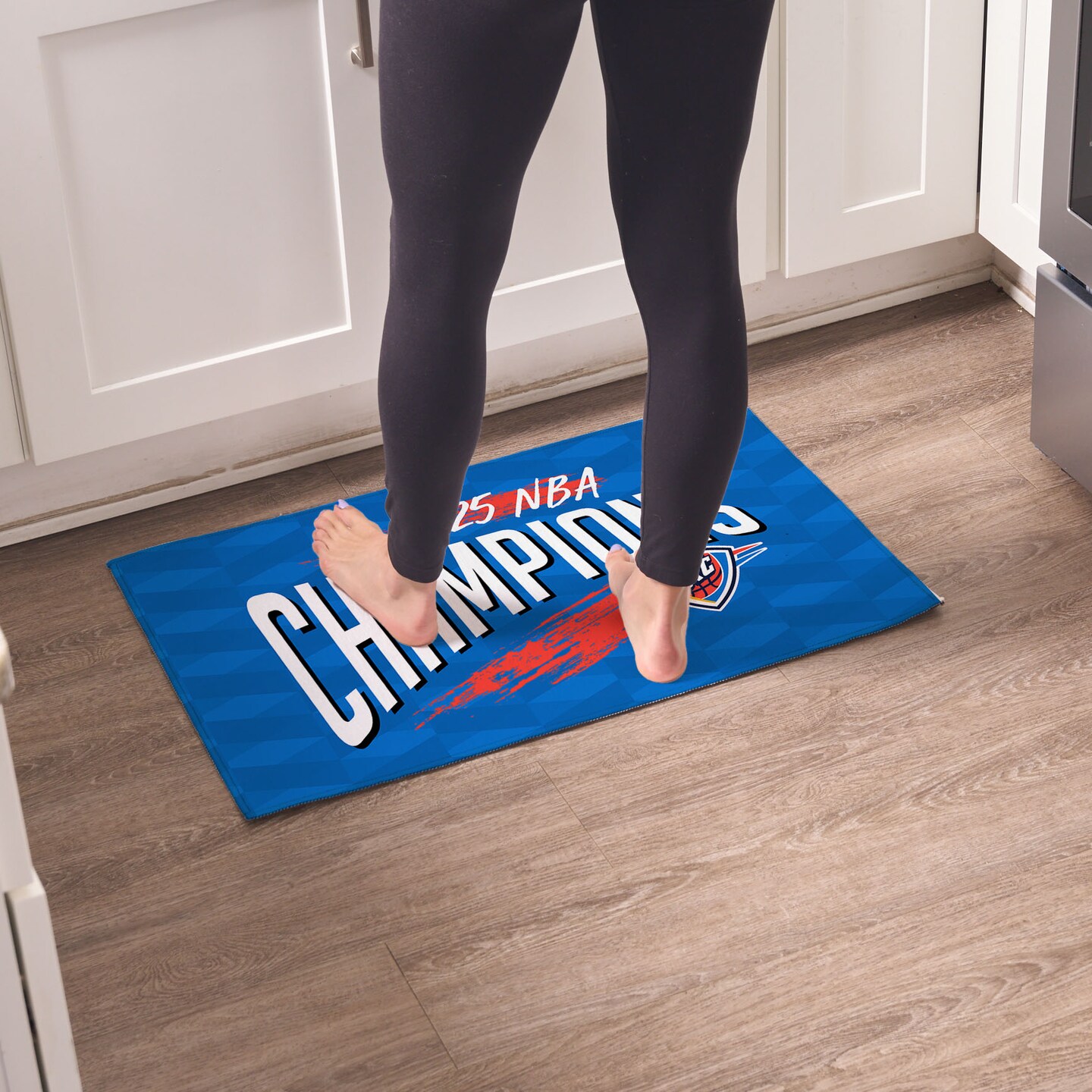 NBA Oklahoma City Thunder 2025 Champs Worthy Washable Rug 20 x 32 inches