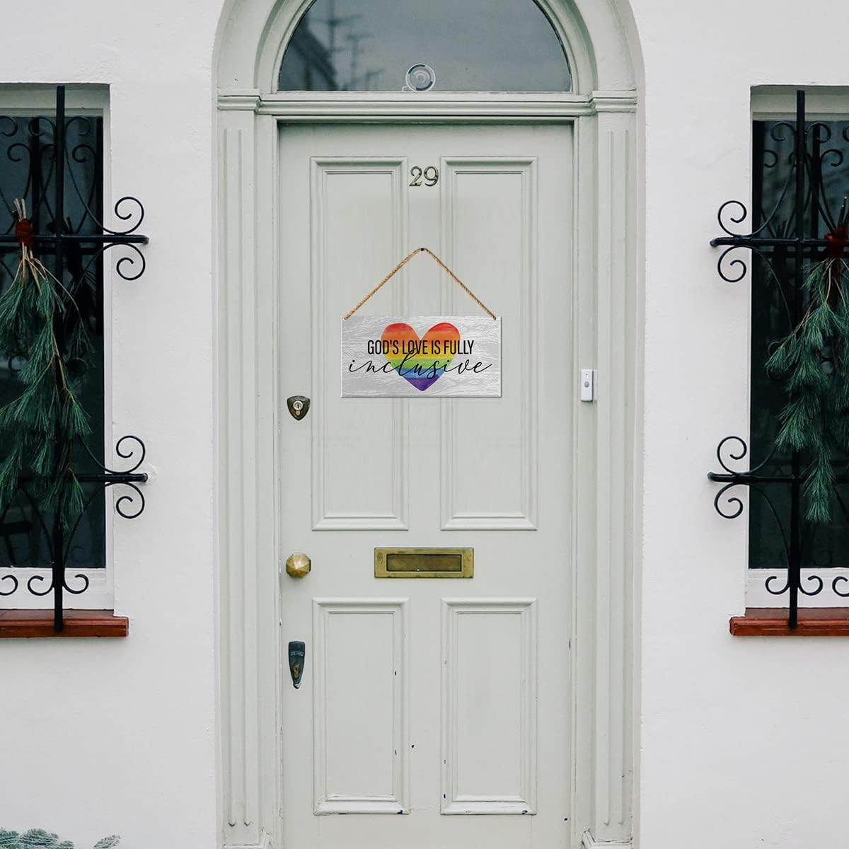 LGBT Sign Decor, God's Love is Fully Inclusive, Lesbian Gay Pride Month