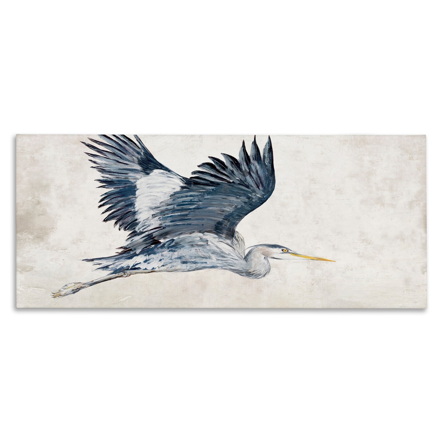 Stupell Industries Gliding Heron Bird in Neutrals Canvas By Jacob Q