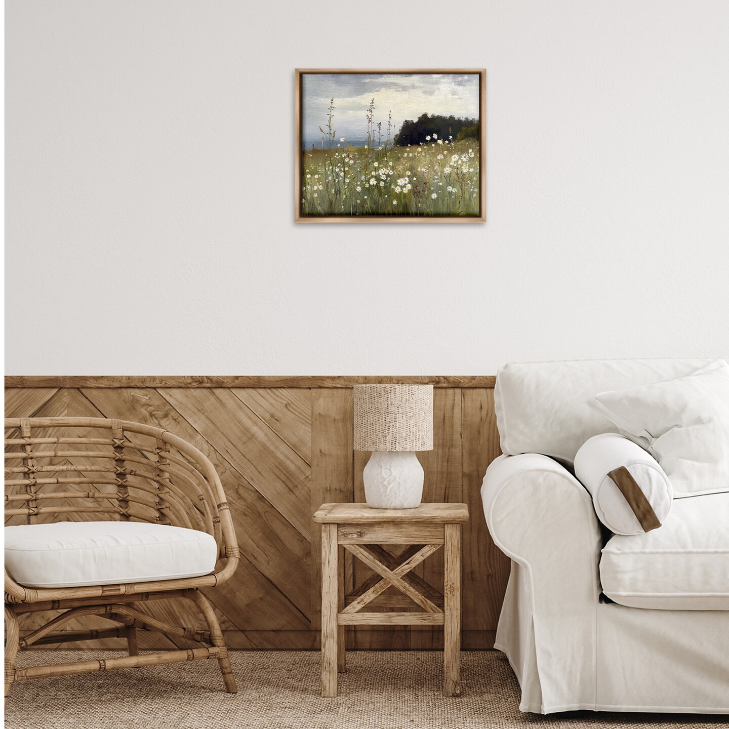 Stupell Industries Seaside Daisy Meadow Floating Frame By Annabelle Hall