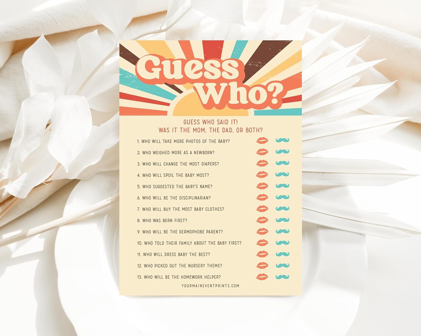 Here Comes The Son Baby Shower Games – 50 Pack Boy Baby Shower Activities