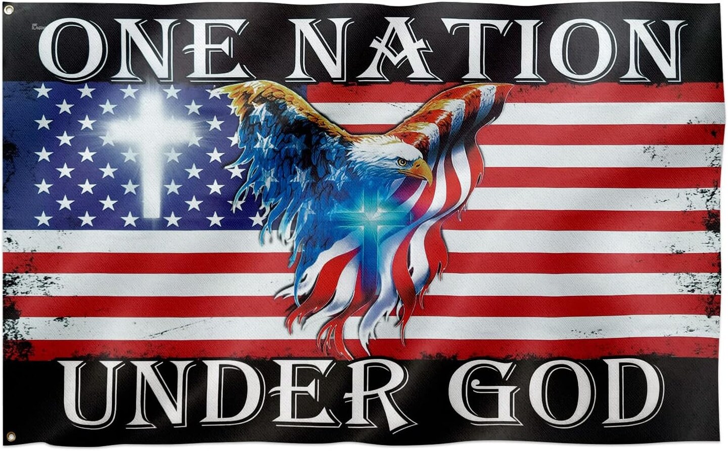 4x6 Patriot American Flags, One Nation Under God American Eagle Flag