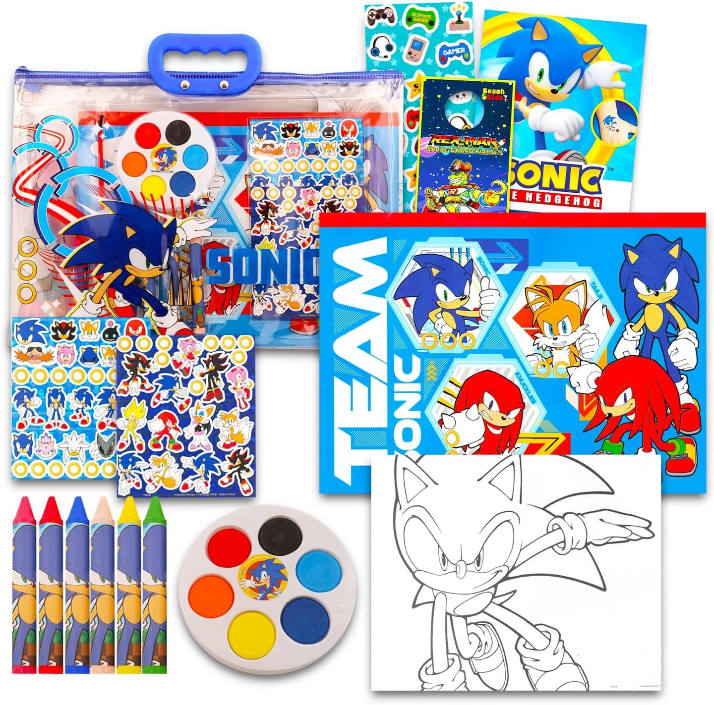 Sonic Gift Bundle with Coloring Book Painting Set