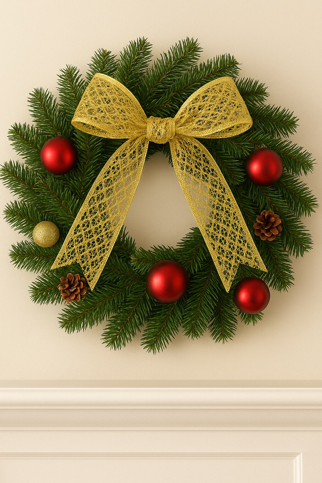 Designer&#x2019;s Shop WR 63-5115 2.5&#x201D; x 10 yard Holiday Metallic Gold Sparking Glitter Mesh wired edge ribbons