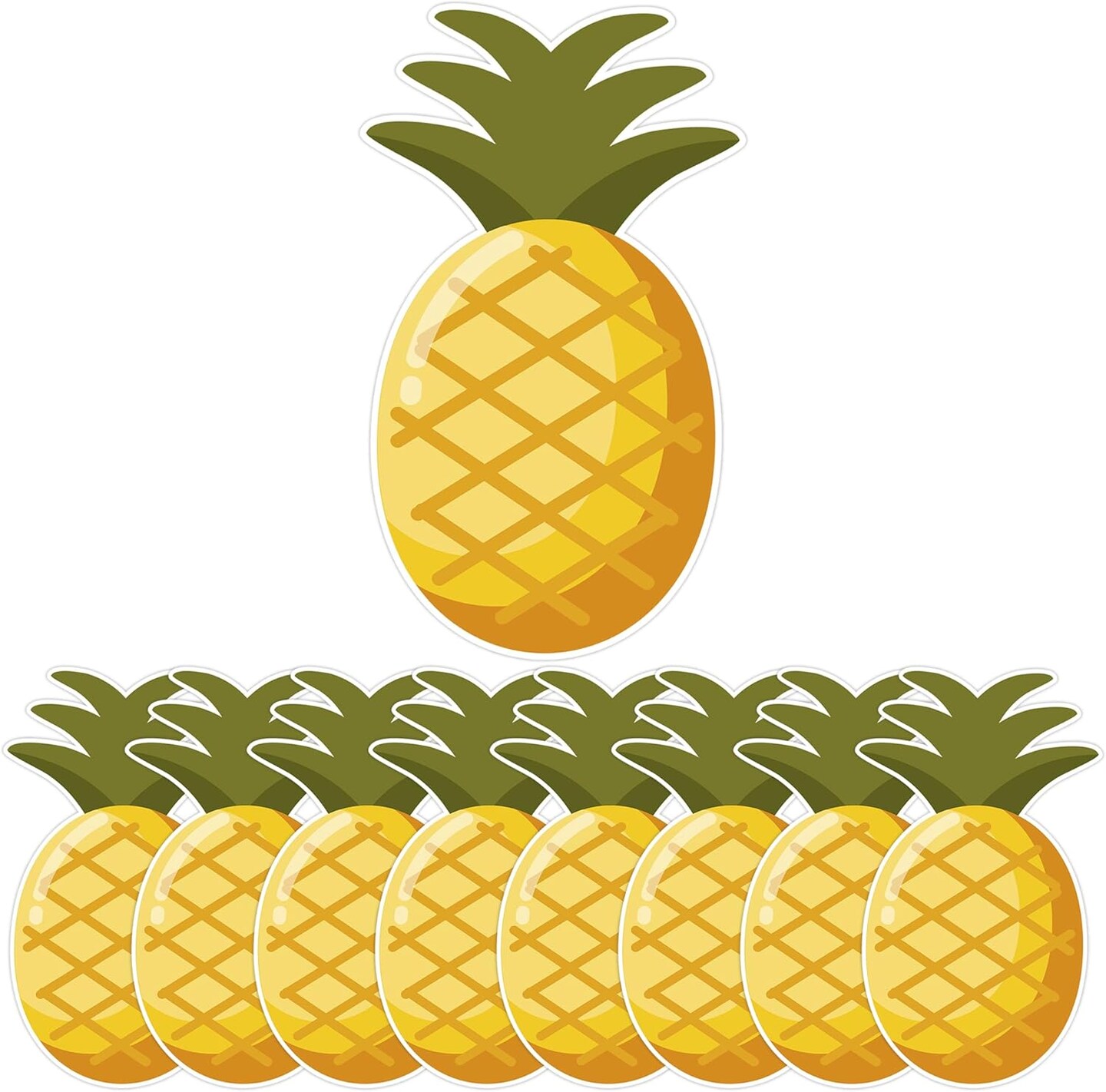 50 PCS Pineapple Cutouts for Bulletin Board Decorations