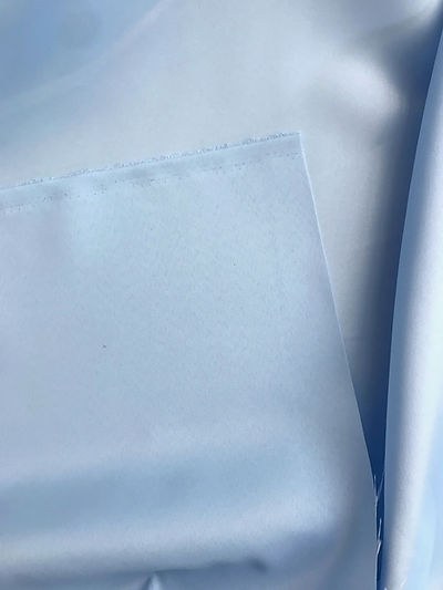 1 Yard Baby Blue Dull Satin 58/59" Wide Polyester Fabric Matte Finish