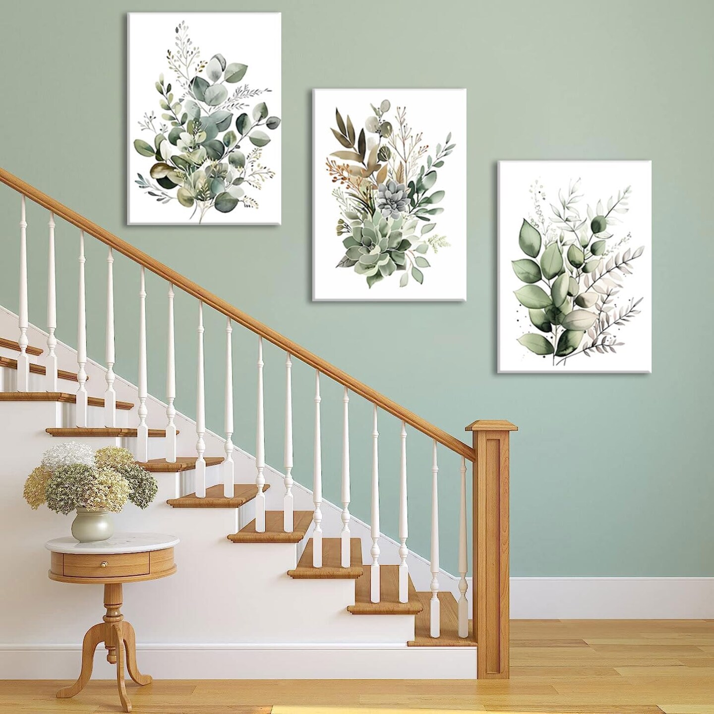 Wall Art Plant Floral Watercolor Poster Canvas Prints Set of 3