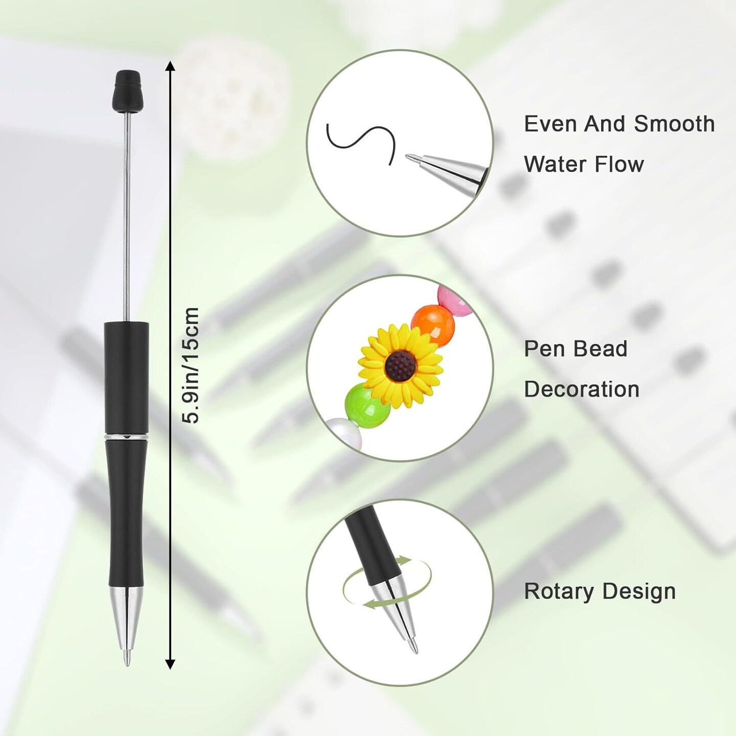 20 Pcs Beadable Pens Bulk