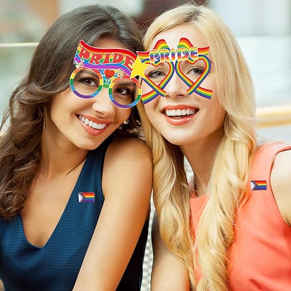Pride Decorations Photo Booth Props,12Pcs Gay Pride Month