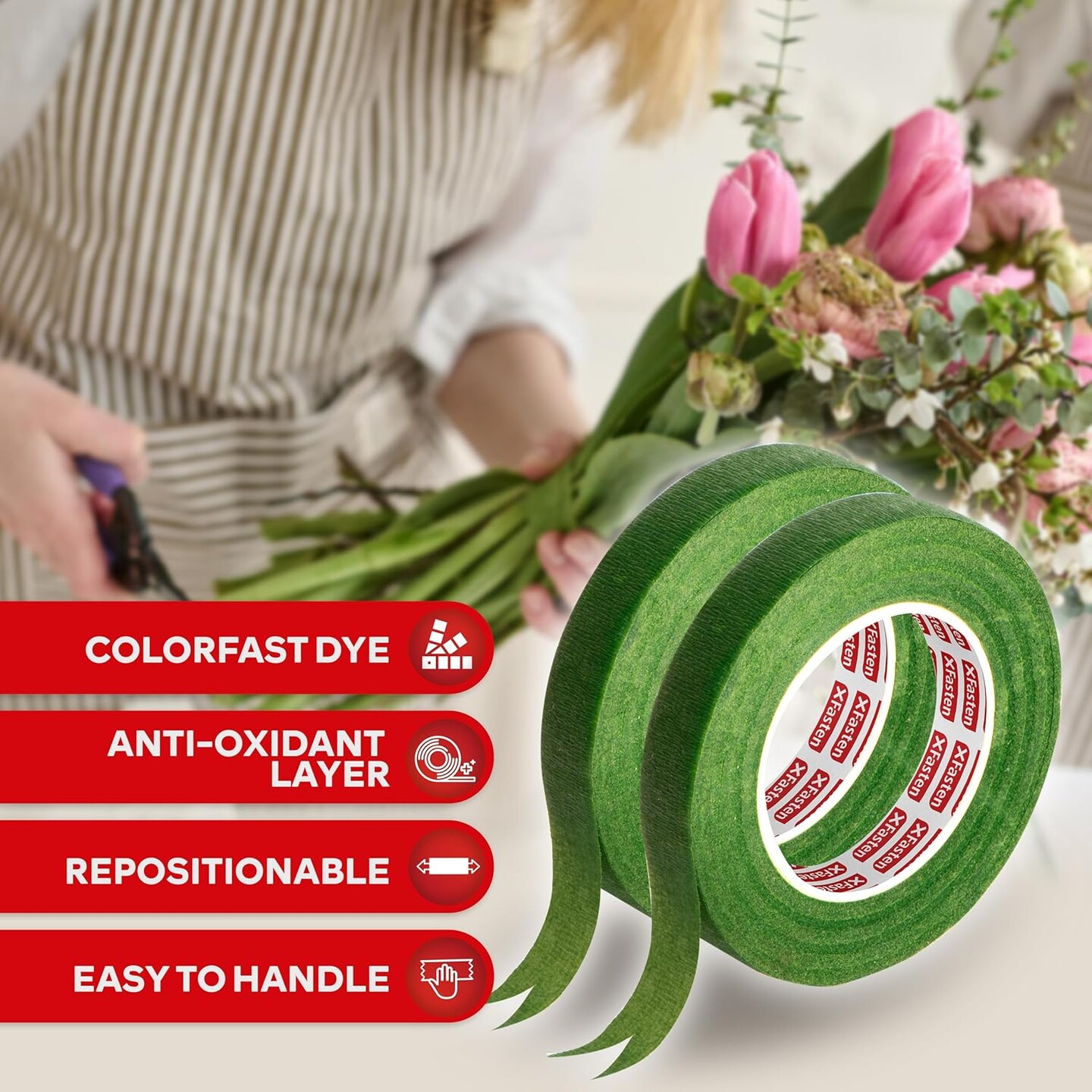 Wide Floral Tapes Bouquet Stem Wrap Tape for Florist