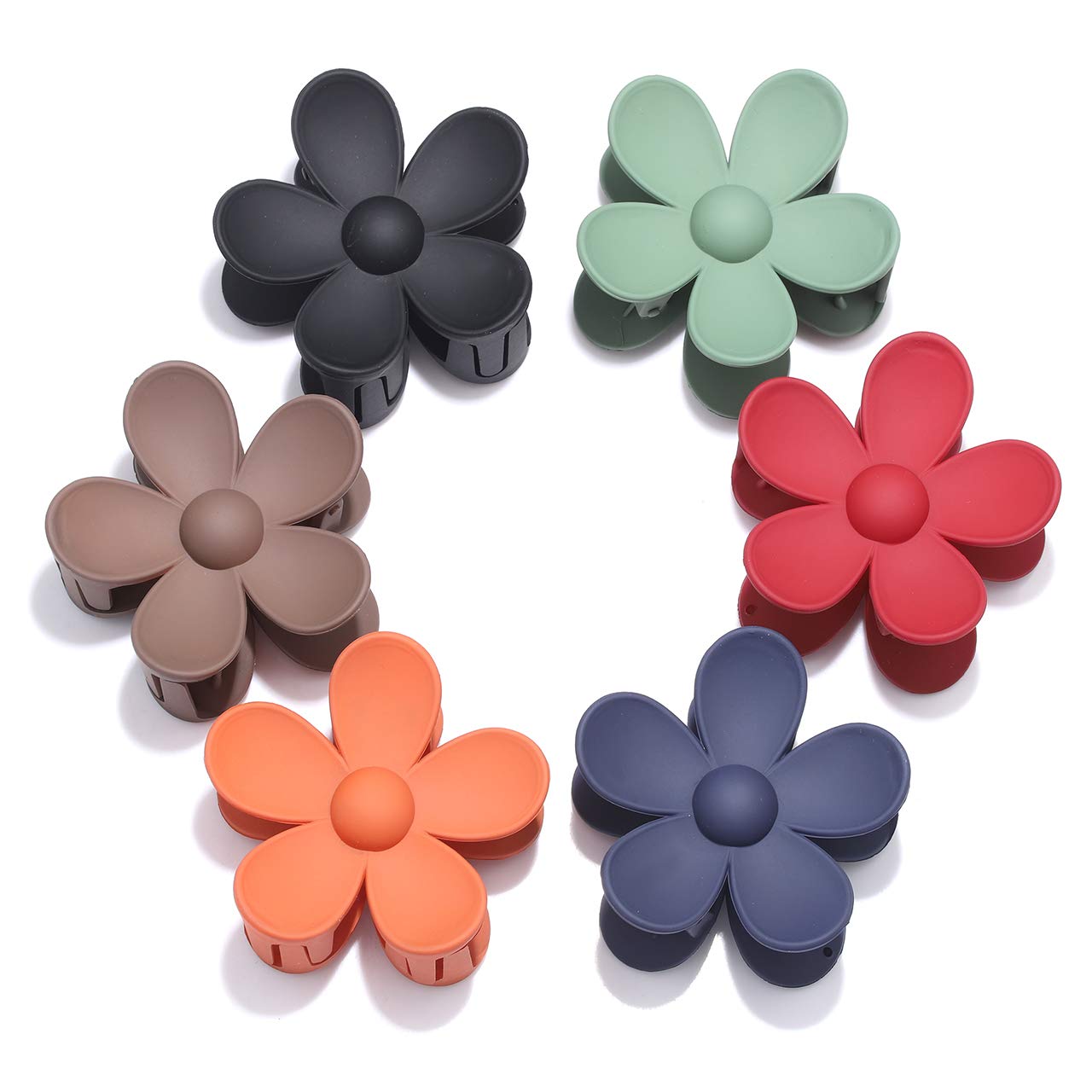Big Hair Claw Clips Matte Flower Hair Clips Non Slip Cute Hair Catch Barrettes Jaw Clamps