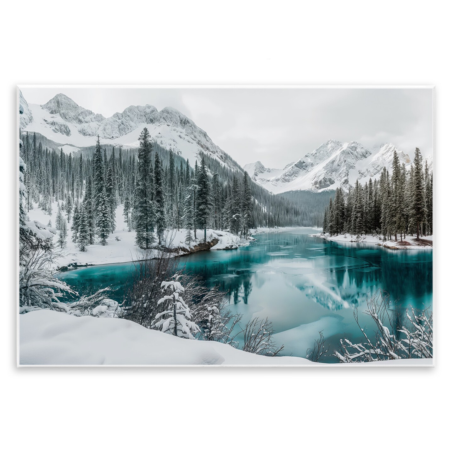 Stupell Industries Snow Capped Mountain Lake Wall Plaque By Lazar Studio