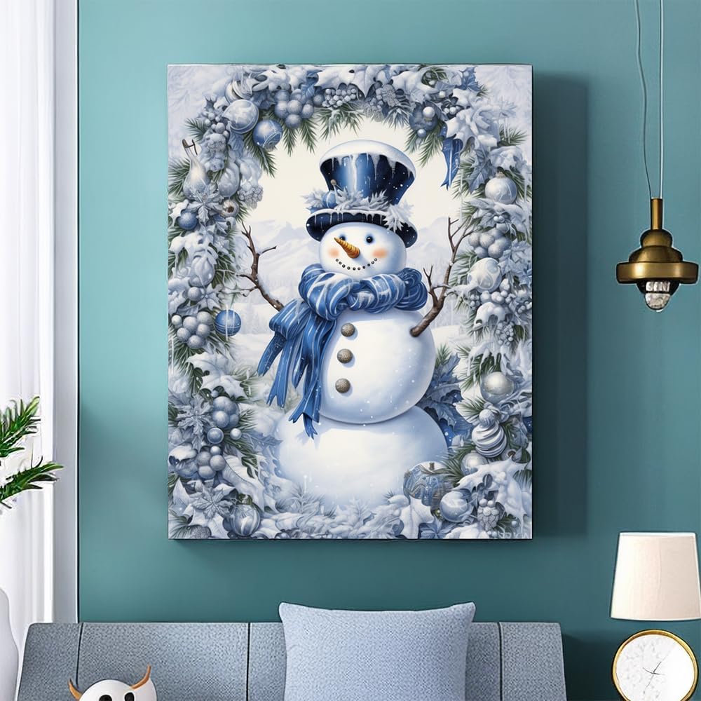Snowman Diamond Art Painting Kits for Adults & Kids Beginner (12 * 16 inch)