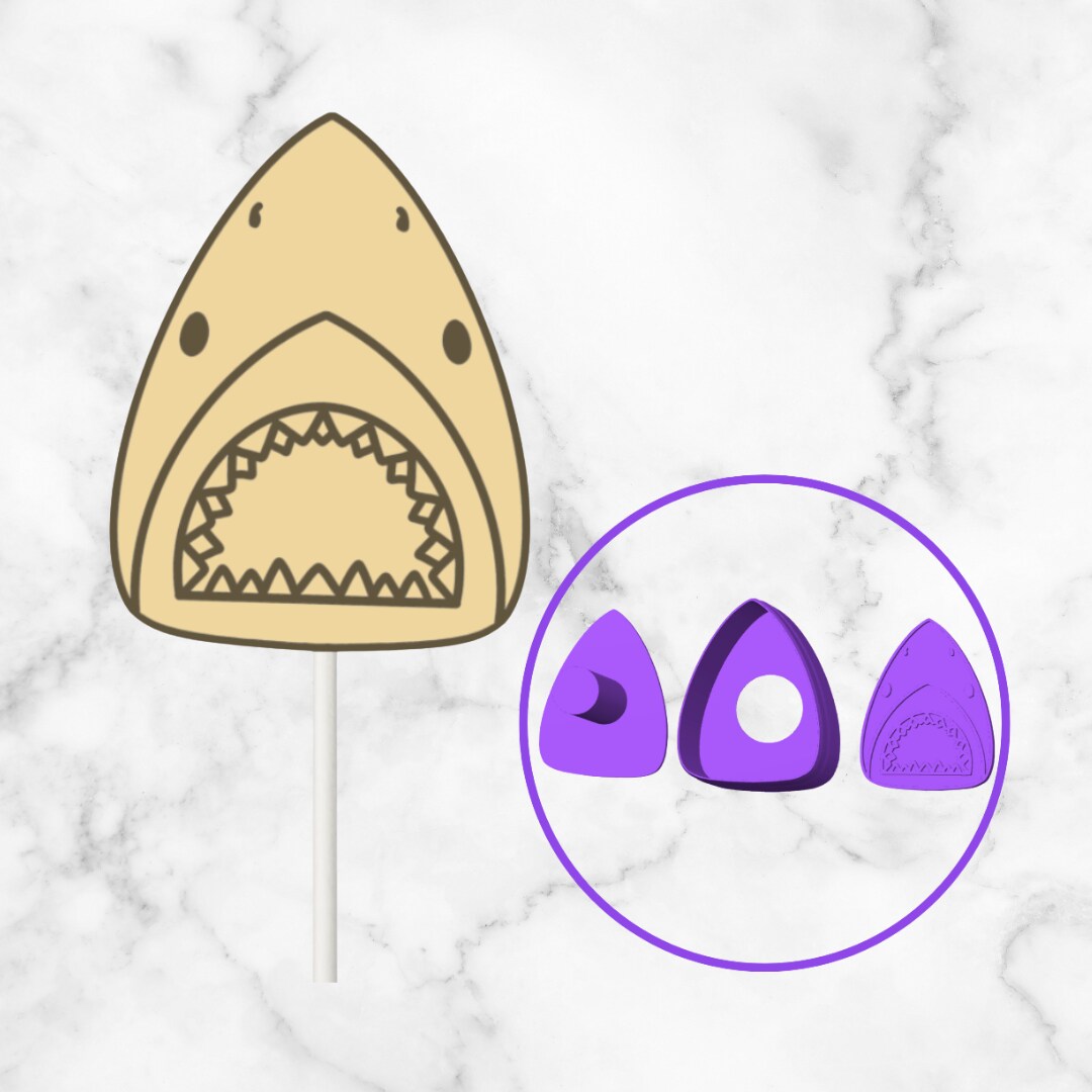 Shark Cake Pop Mold W Embosser