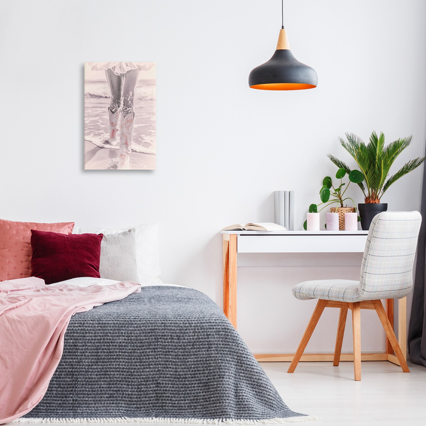 Stupell Industries Cowgirl in the Sand Pink Canvas By Sophie 6