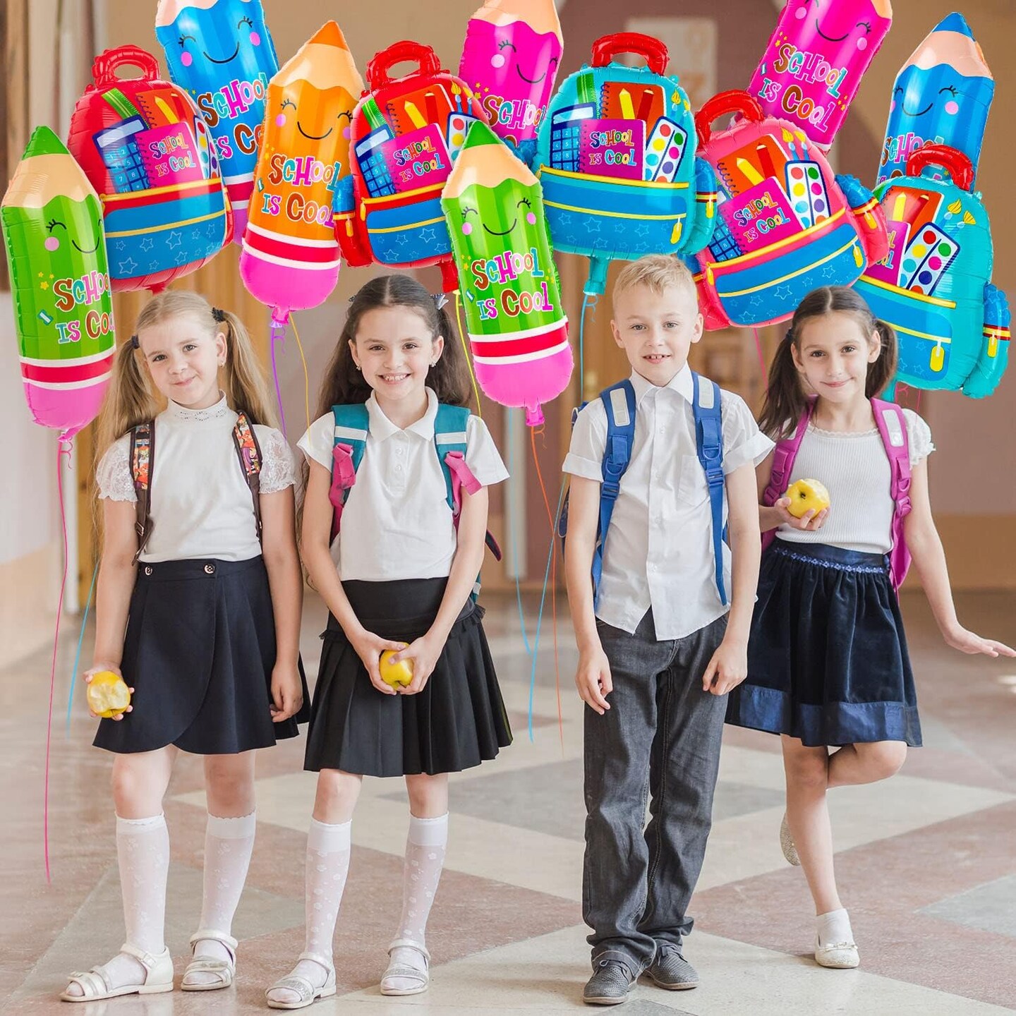 14 Pcs Back to School Foil Balloons
