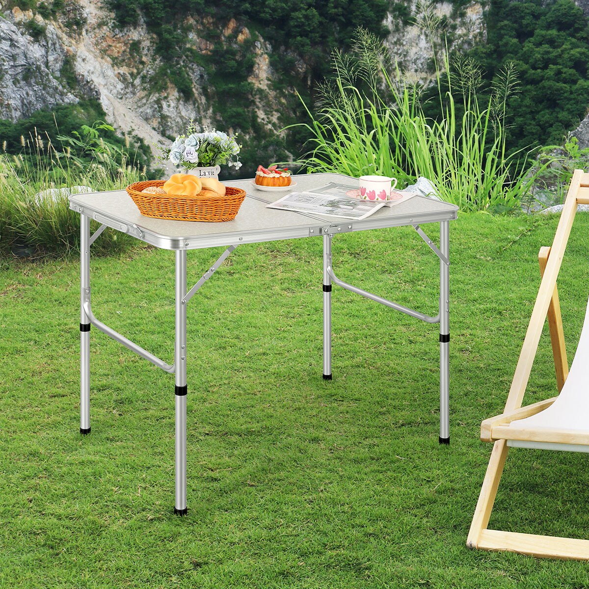 Lightweight Portable Aluminum Folding Camping Table for Multi-Purpose Use