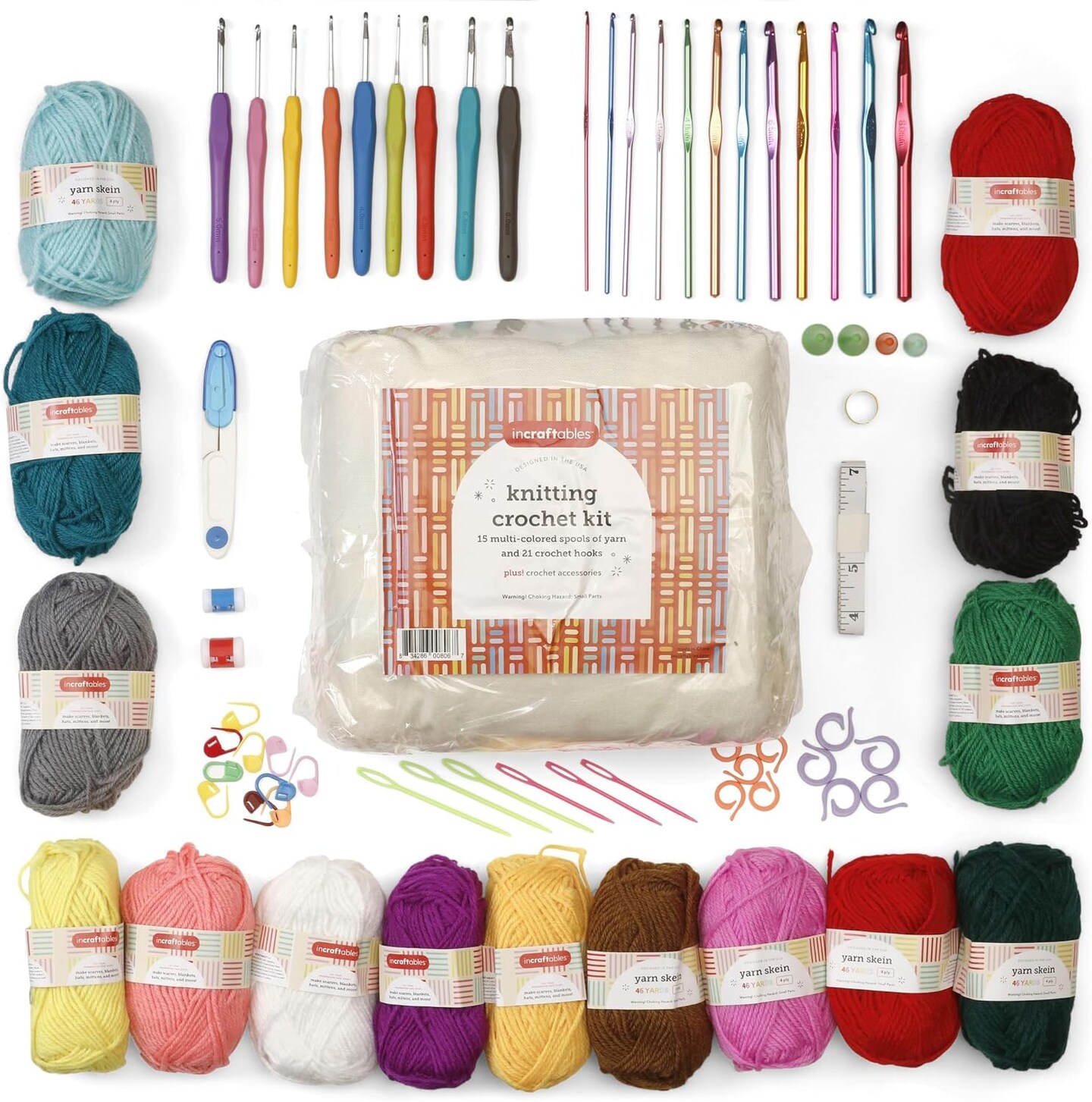 Crocheting Set with Crochet Hooks