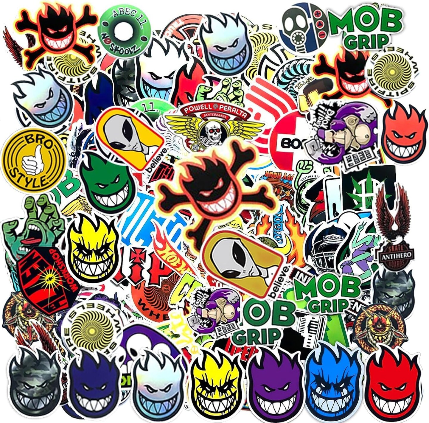 100Pcs Skateboard Stickers, Brand of Skateboard