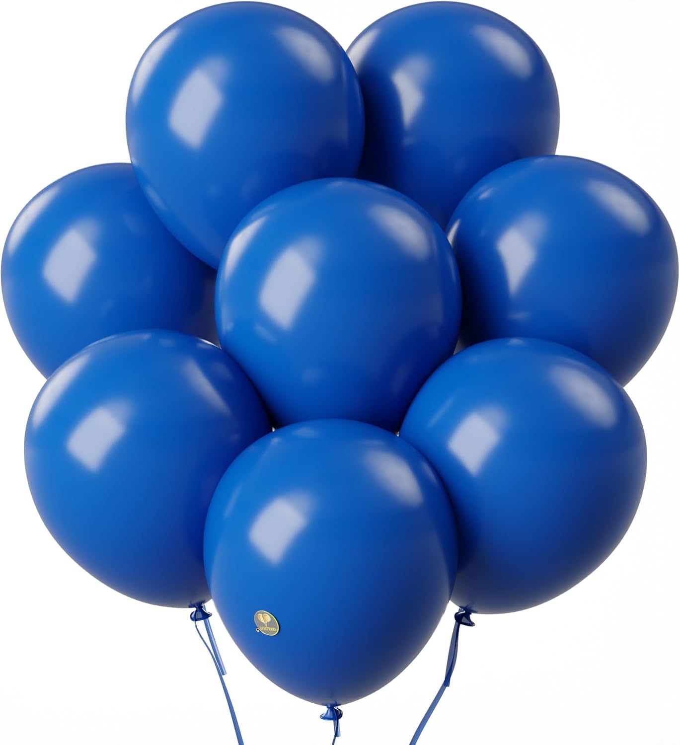 Biodegradable Balloons Blue 12 Inch 100 Pack, Matte Color Thickened Extra Strong Latex Helium Float (Blue)