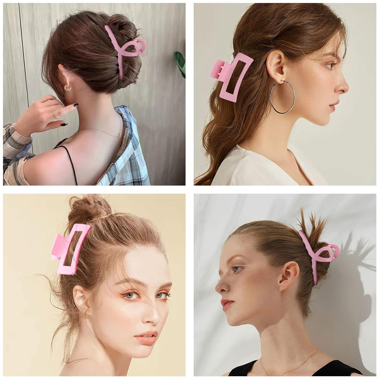 6 Pack Cute Matte Non Slip Jaw Banana Butterfly Hair Clips Hair Accessories