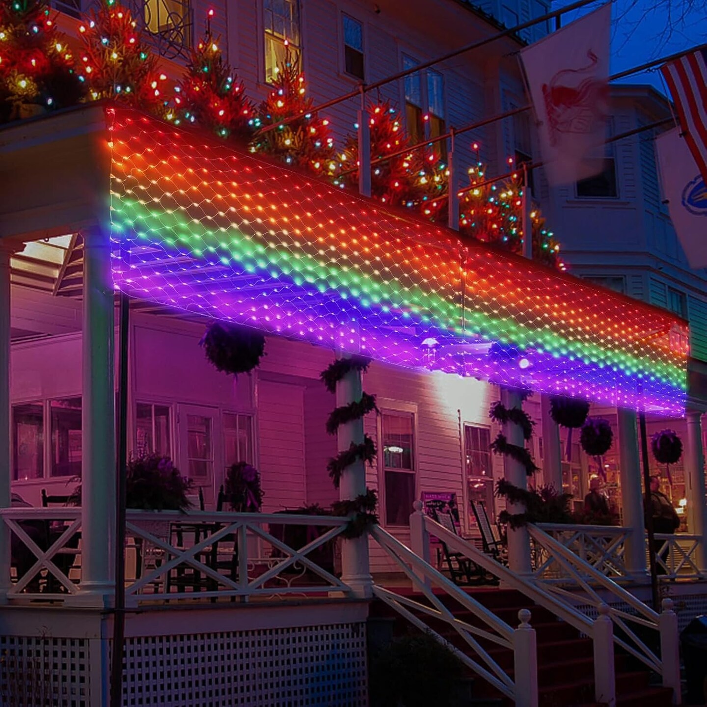 8 Modes LGBTQ Pride Flag with 384 Super Bright LED (Rainbow Flag)