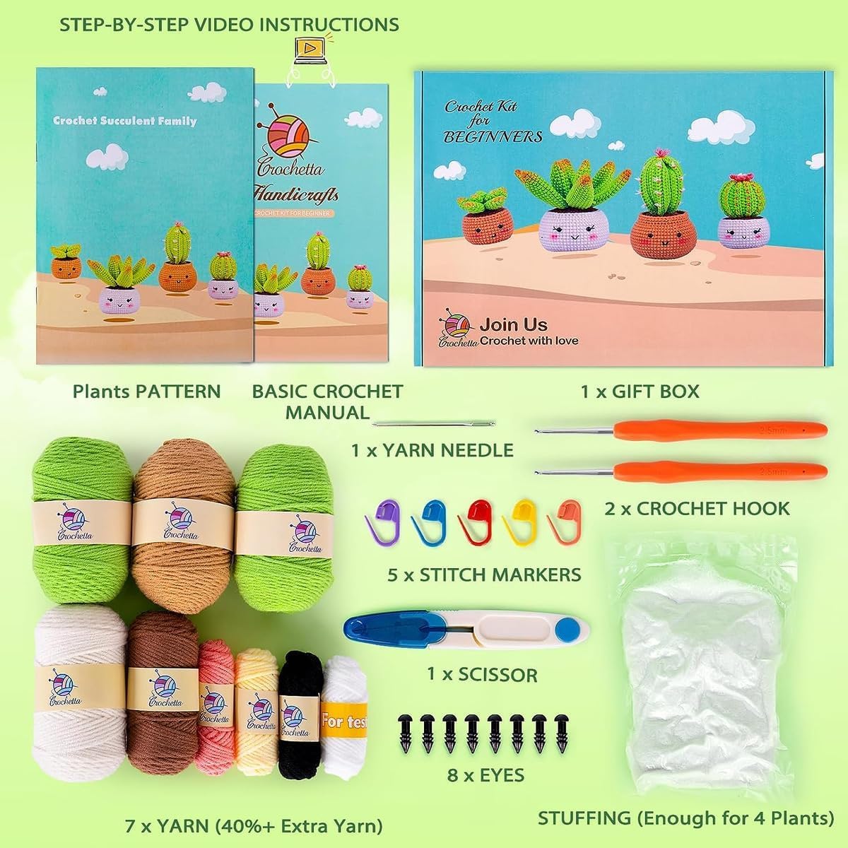 Crochetta Crochet Kit for Beginners