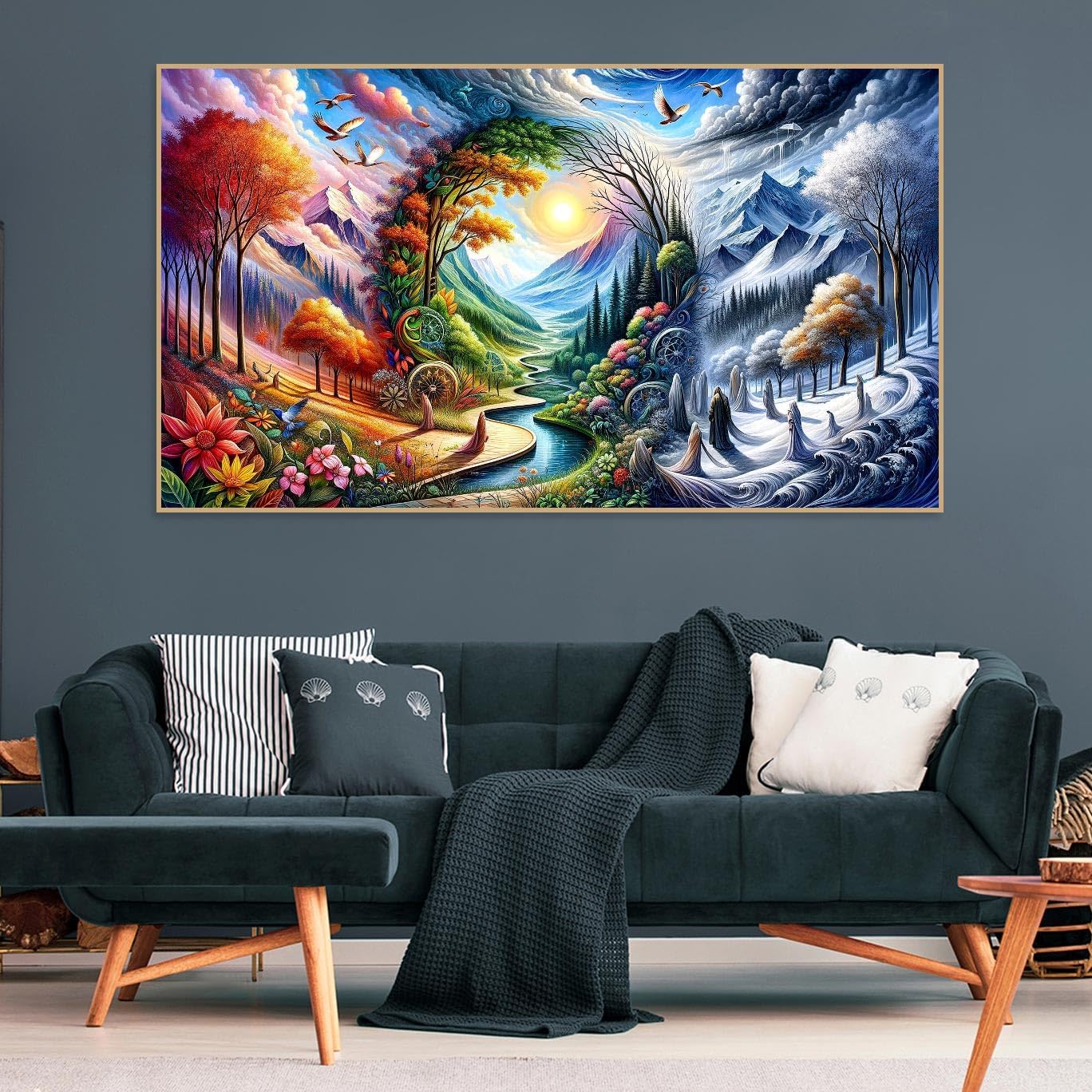 5D Large Diamond Art Painting,Four Season Diamond Art Kits