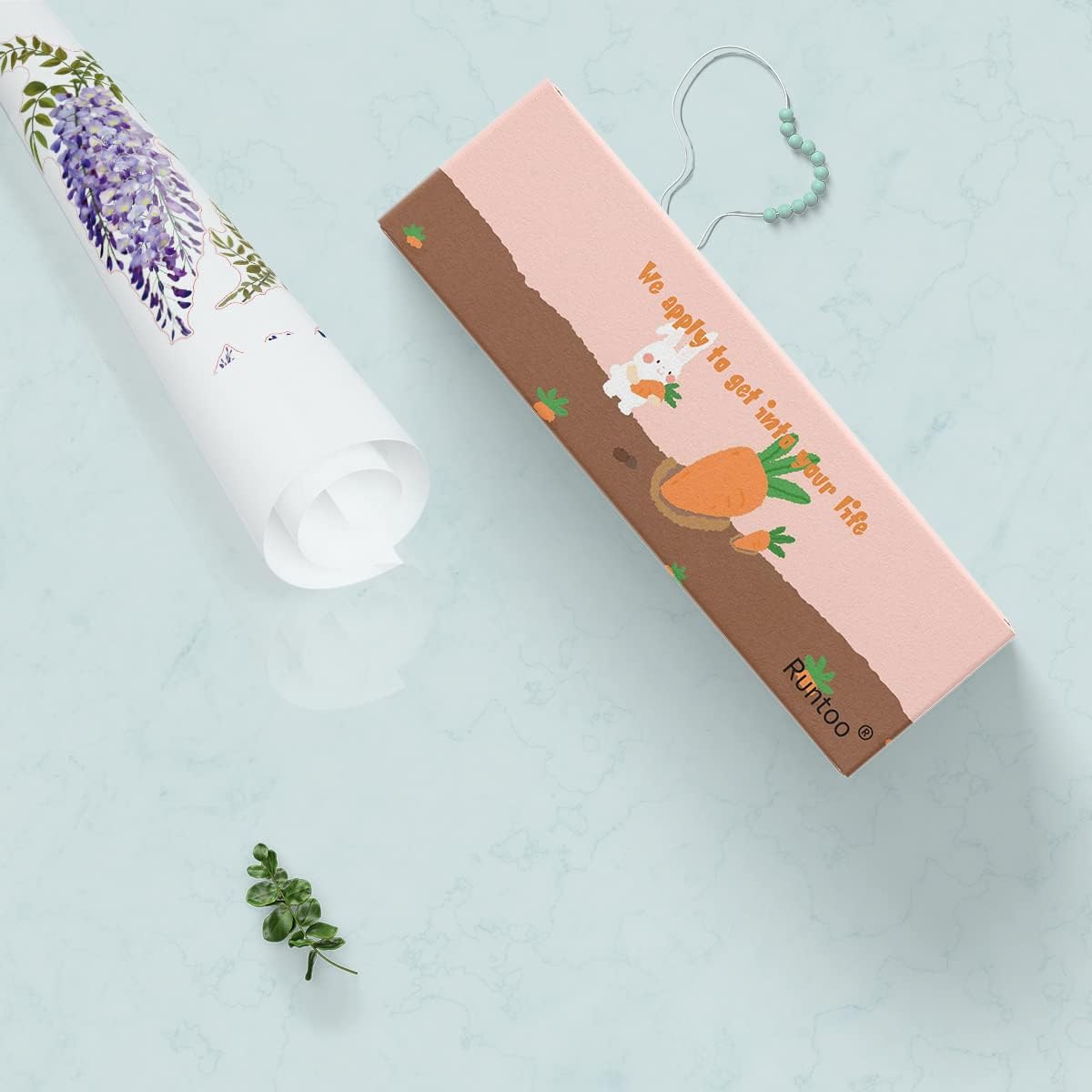 Purple Wisteria Wall Stickers – Hanging Floral Stickers for Nursery, Bedroom & Living Room