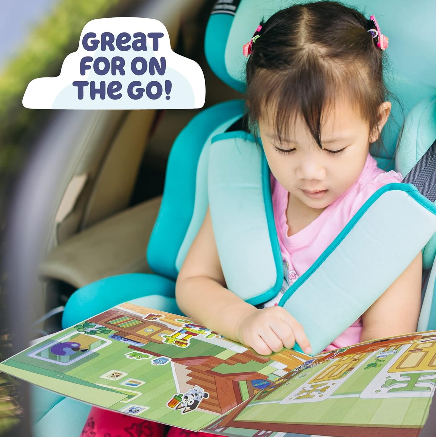 35+ Reusable Puffy Bluey Repositionable Stickers for Kids