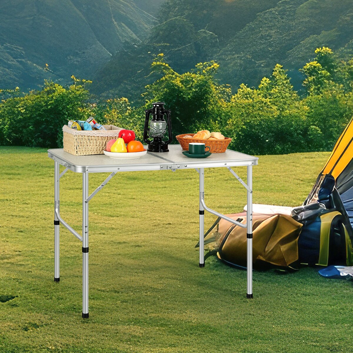 Lightweight Portable Aluminum Folding Camping Table for Multi-Purpose Use