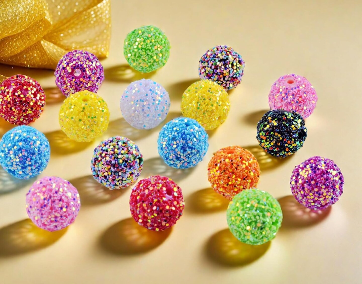 20pcs Beaded Pens Beads Bling Glitter