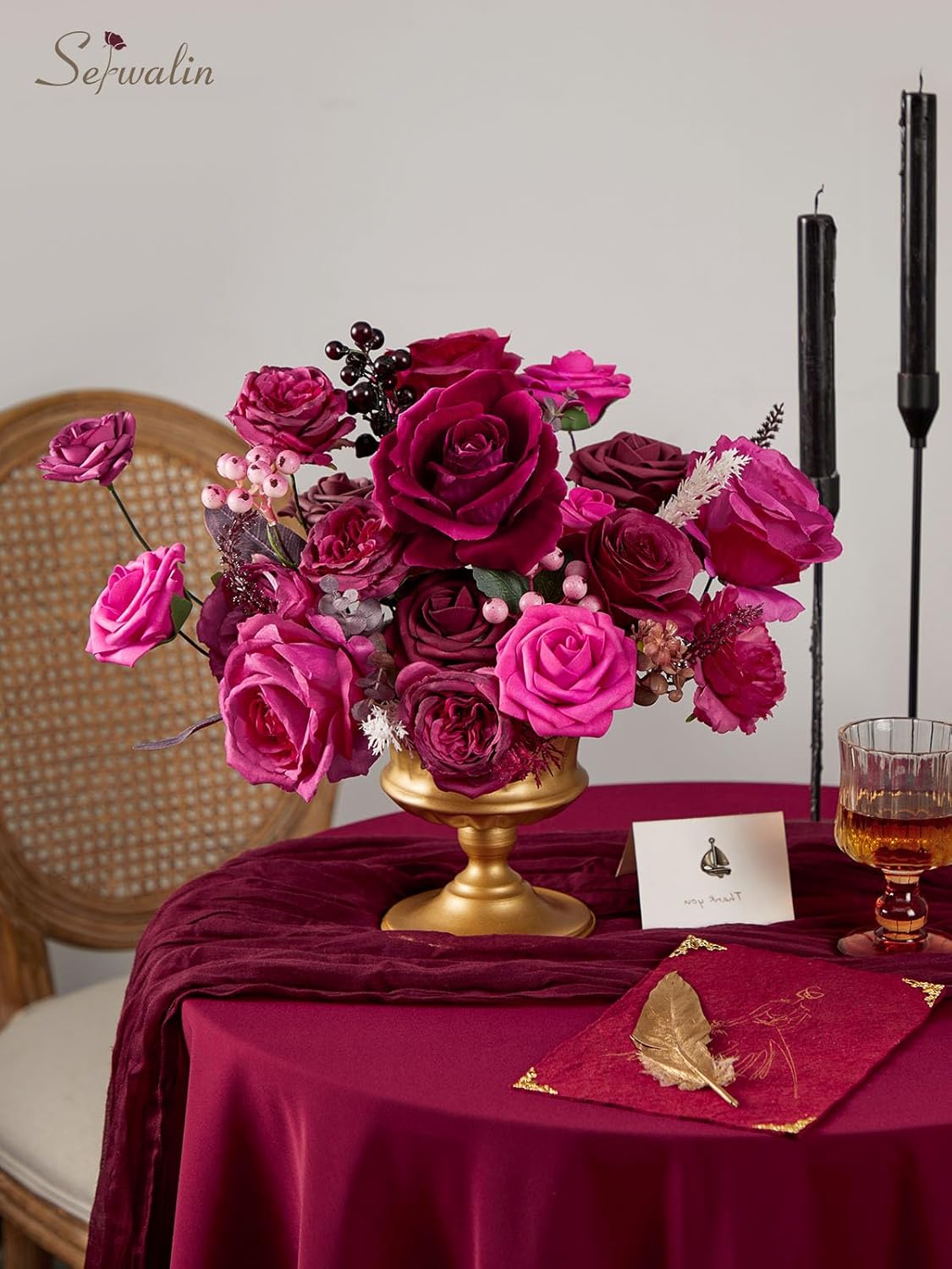 Artificial Flowers Magenta Hot Pink Fake Wedding Flowers - Hot Pink