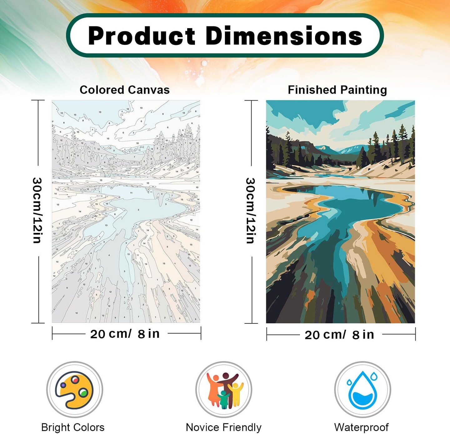 National Park Paint by Numbers Kit -8x12 Inch