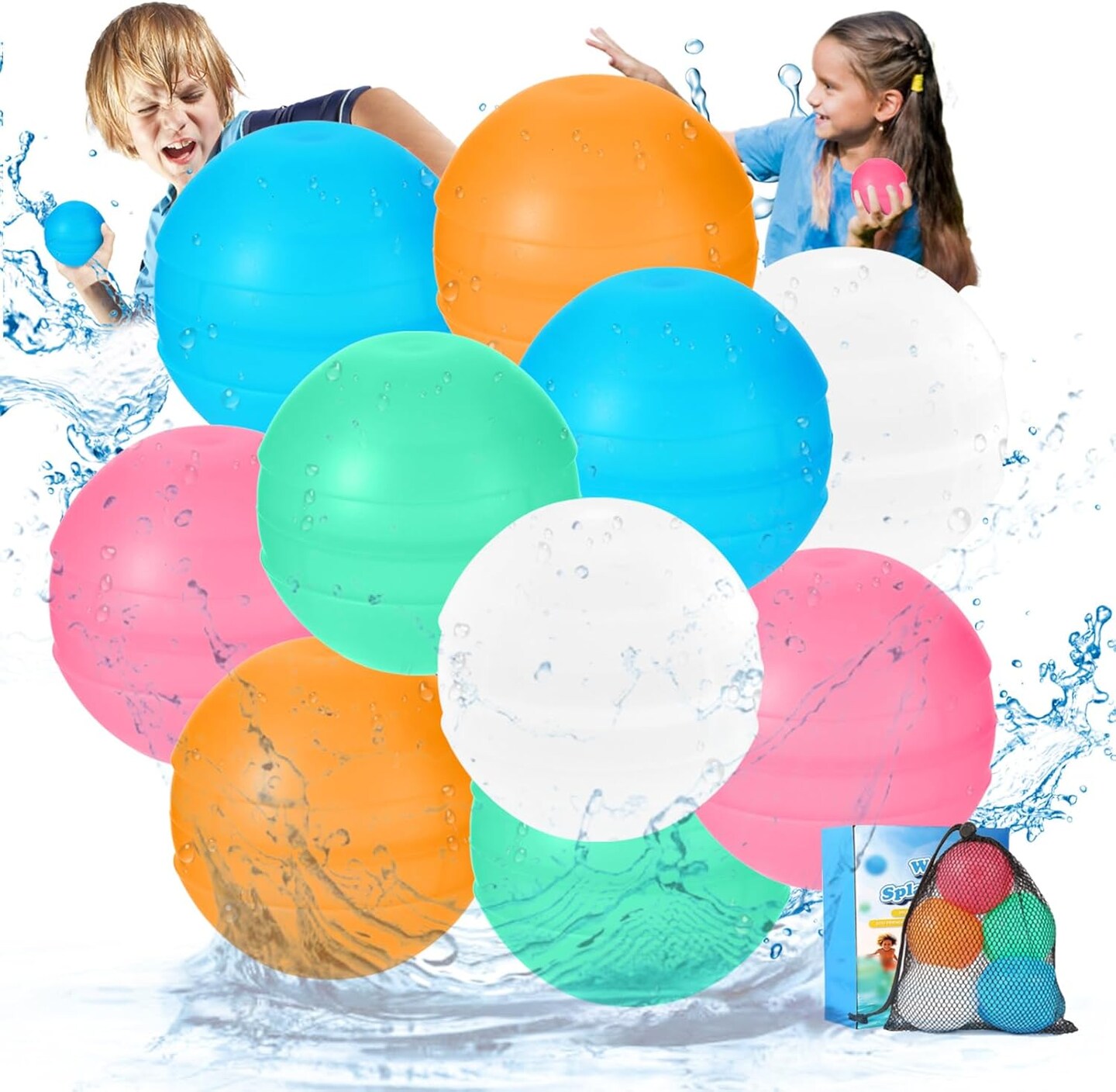 Summer Reusable Silicone Water Balloons Toys (10 PCS - A)