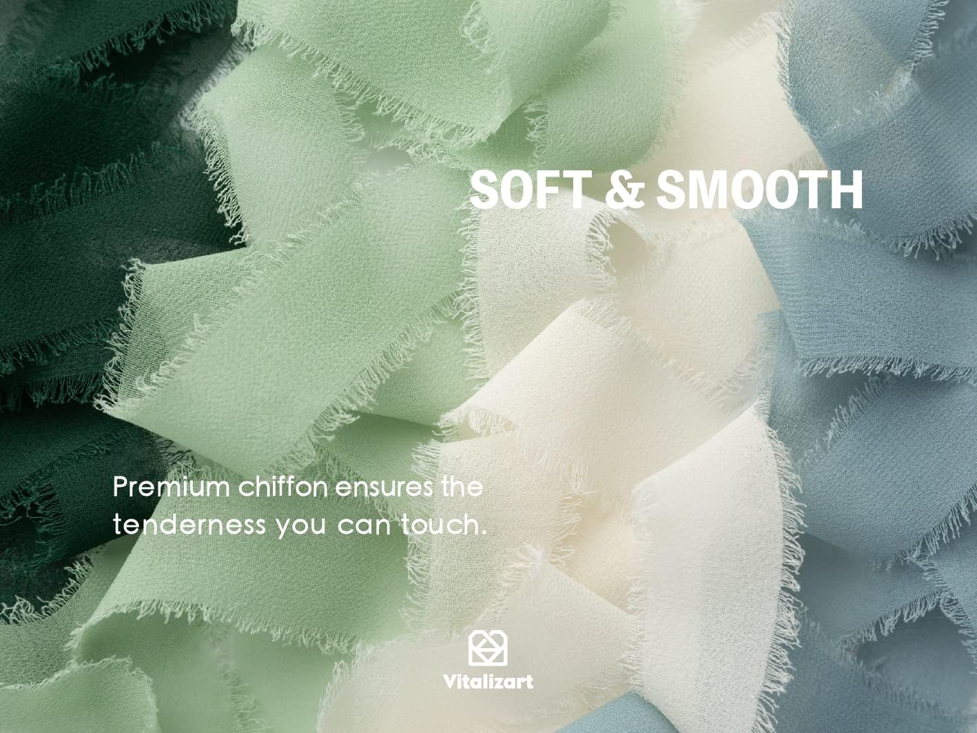 1" x 27 Yd Chiffon Silk Ribbon Mixed Color Ribbons Set 3 Yd x 9 Rolls Fringe Fabric