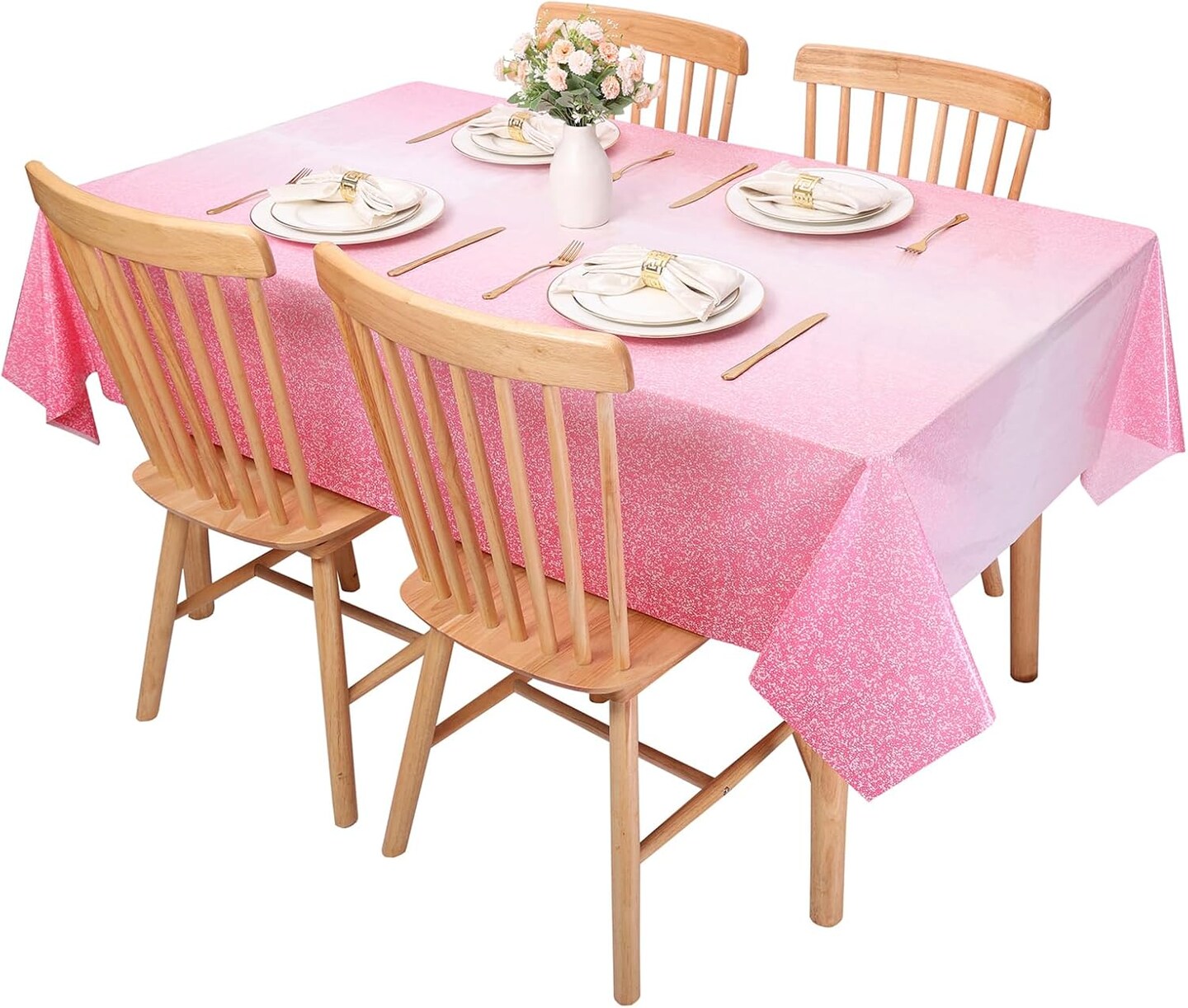 3 Packs Ombre Pink Tablecloth