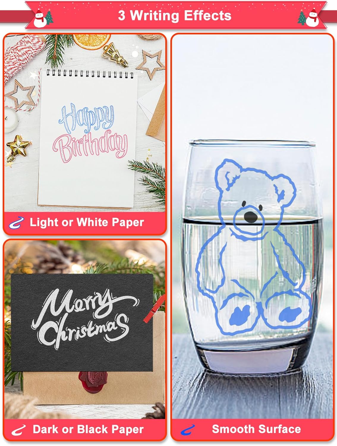 Outline Shimmer Markers, 12 Glitter Metallic Gel Pens for Coloring(12 Colors)