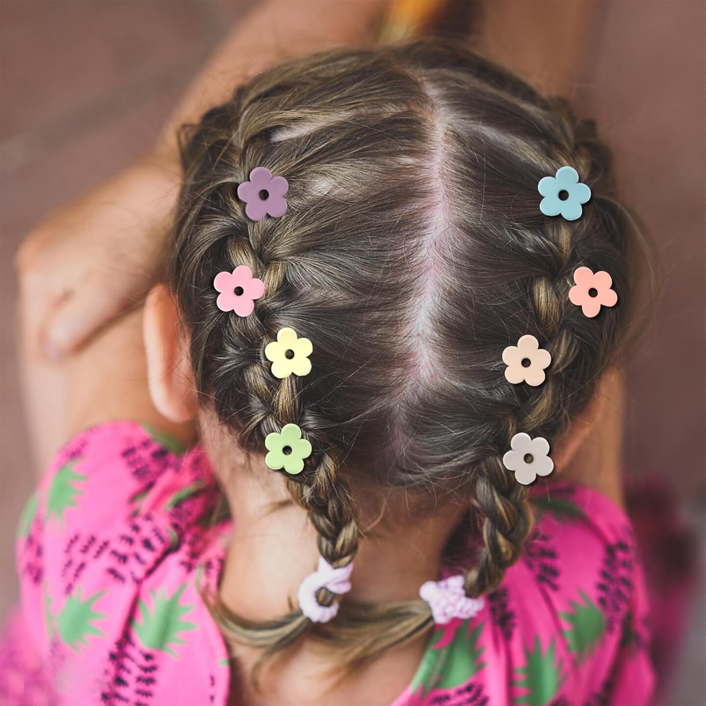 20Pcs Mini Flower Hair Claw Clips with Box Colorful Cute Hair Accessories
