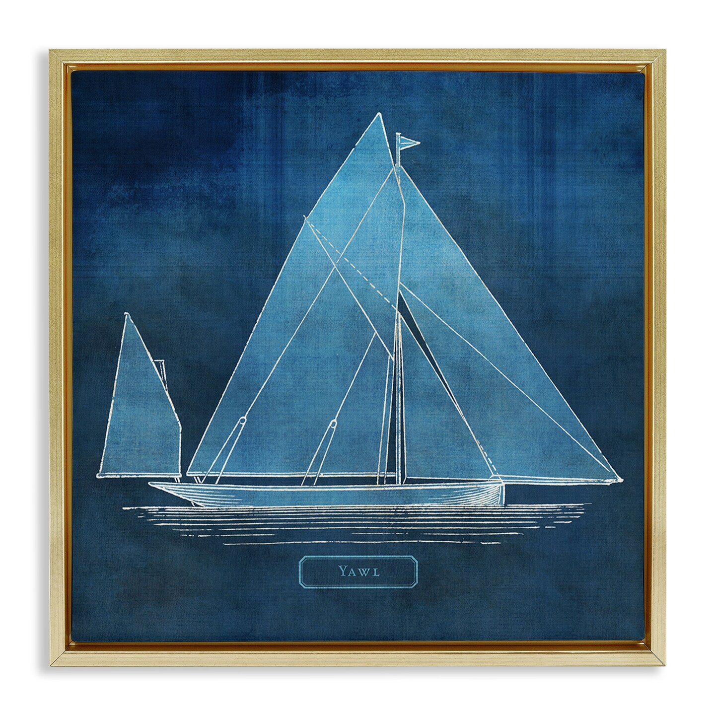 Stupell Industries Maritime Yawl Sailboat Floating Frame By Susan Arnot ...