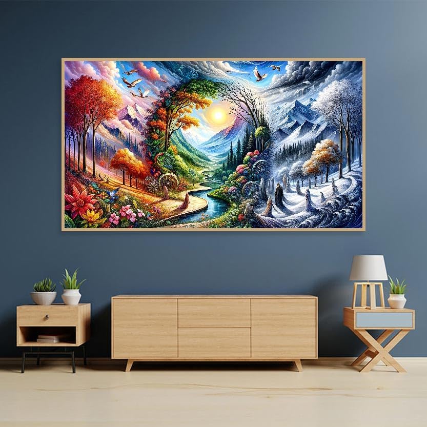 5D Large Diamond Art Painting,Four Season Diamond Art Kits