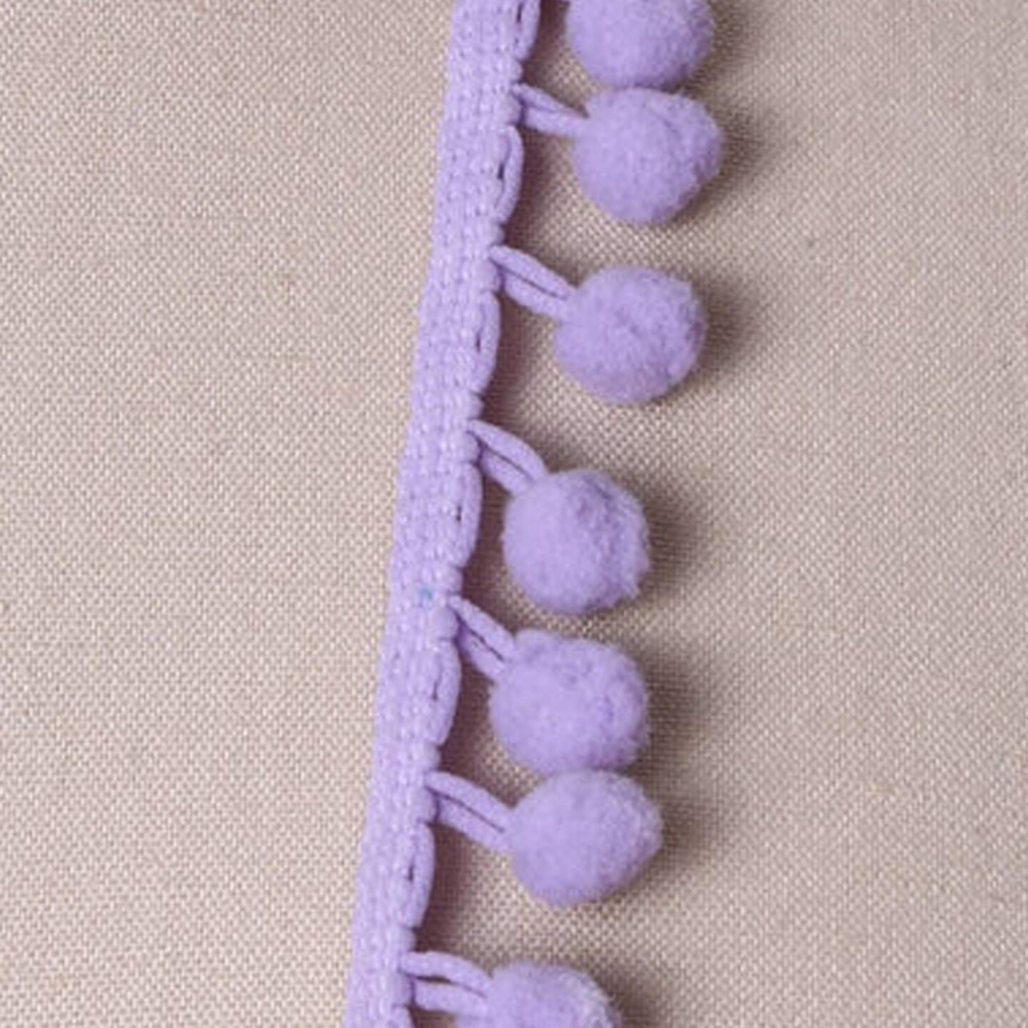 2 Yards Lavender Pom Pom Fringe Trim for Summer Dresses Hats and Bags