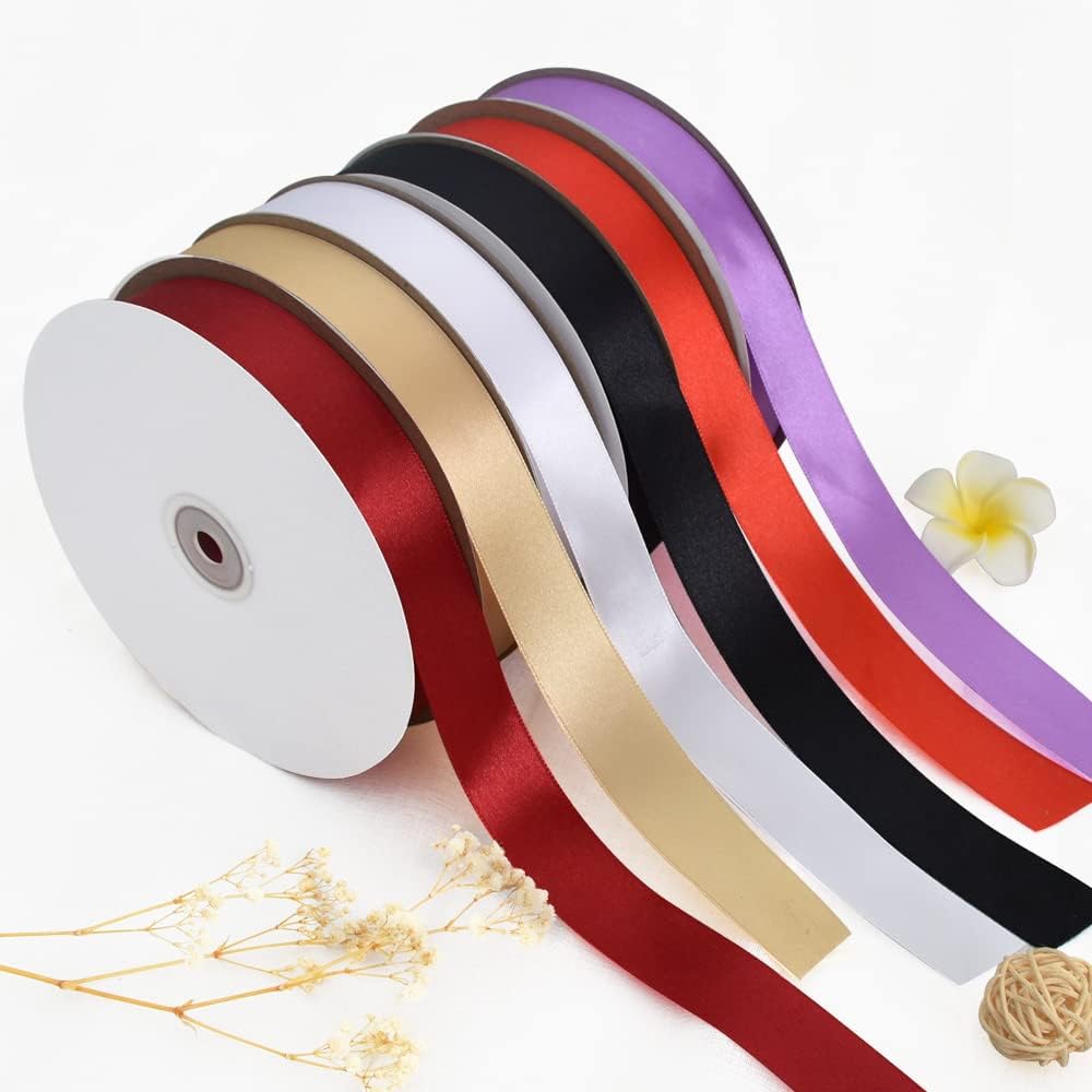 1 Inch x 100yds Black Satin Ribbon