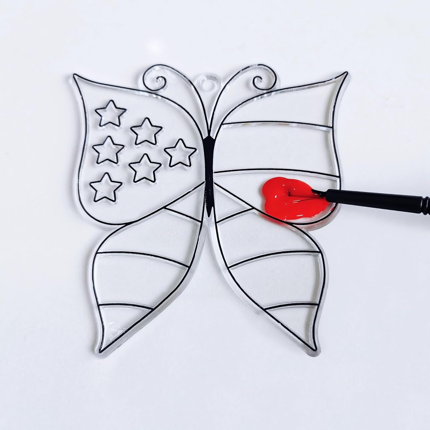 24 Sets Patriotic Suncatcher Ornaments Decoration