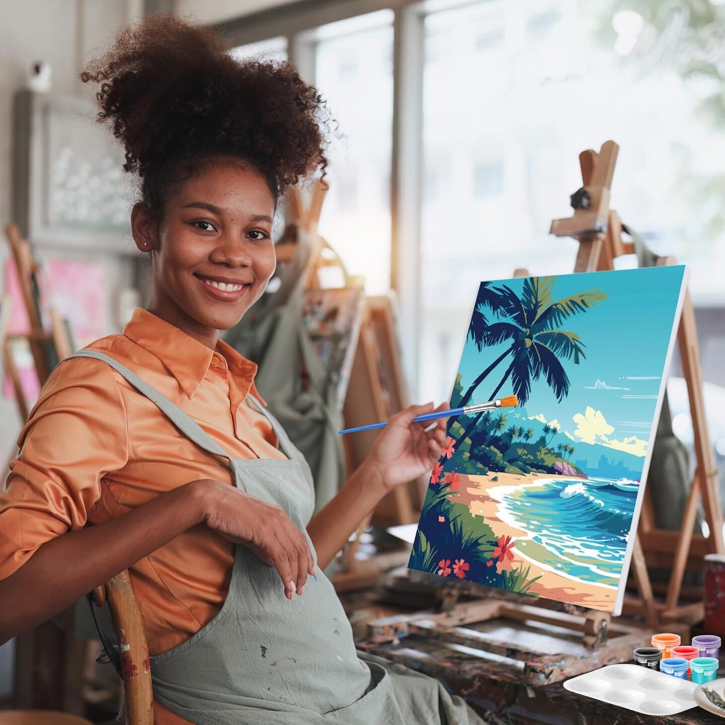 12 Pack Pre Drawn Canvas for Painting Sip and Paint Kit 8" x 10" (Hawaii Landscape)