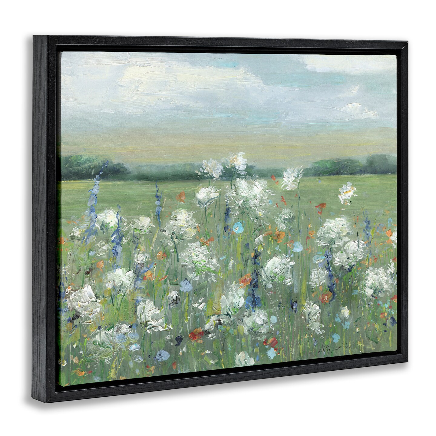 Stupell Industries Dappled Meadow Flowers in Field Floating Frame By Sally Swatland