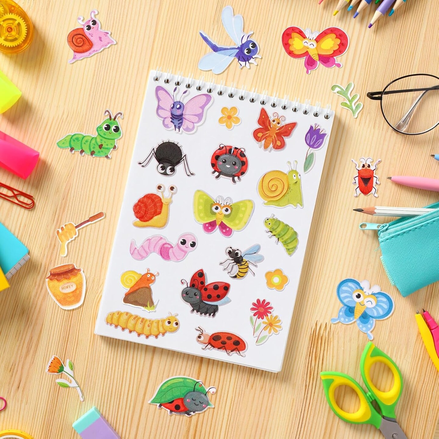 Insect Bug Puffy Stickers for Kids