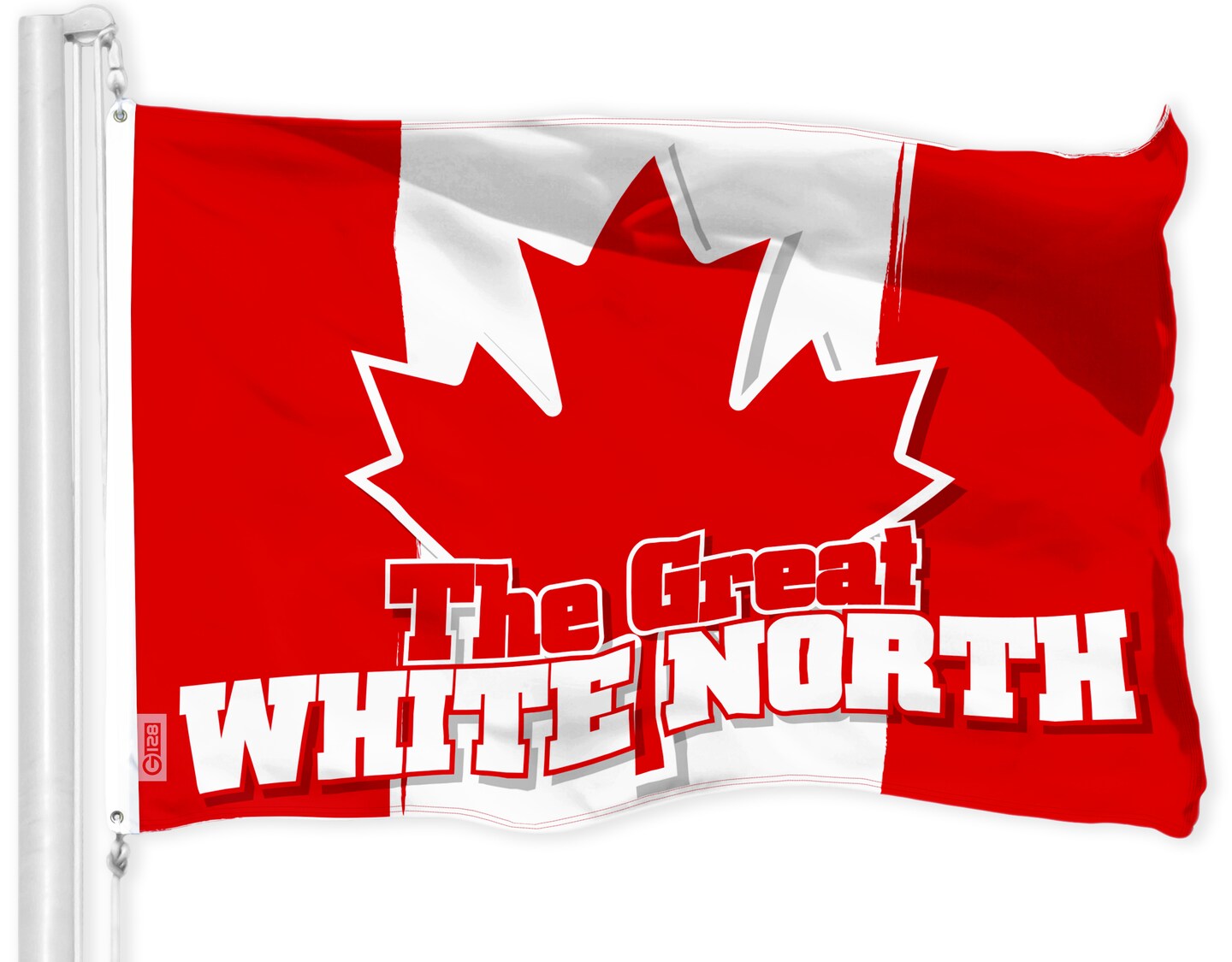G128 Canada Canadian The Great White North Flag | 3x5 Ft | LiteWeave Pro Series Printed 150D Polyester | Indoor/Outdoor, Vibrant Colors, Brass Grommets, Thicker and More Durable Than 100D Polyester