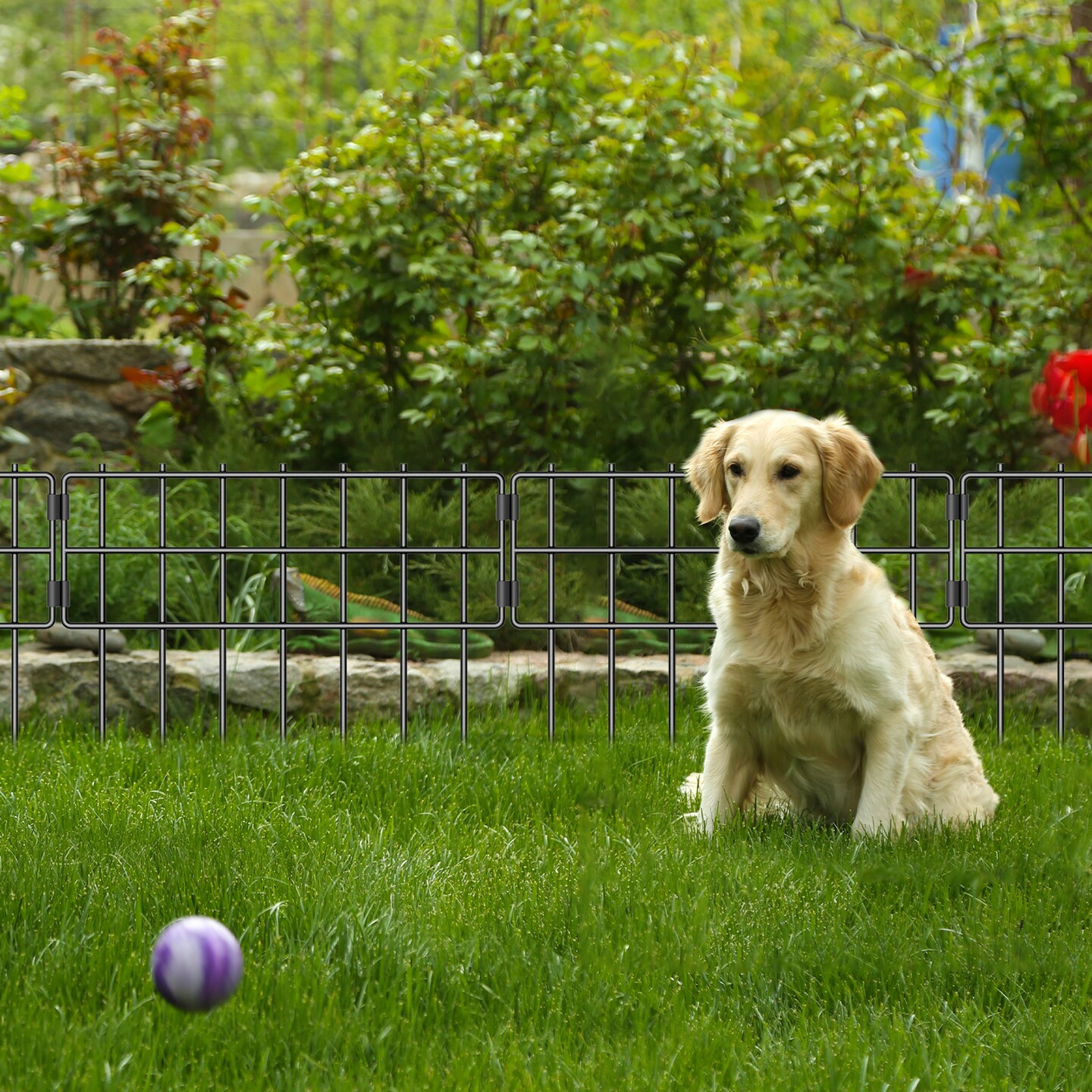 Backyard Fence Edging For Dogs Animal Barrier Fence, 17 In(H) X